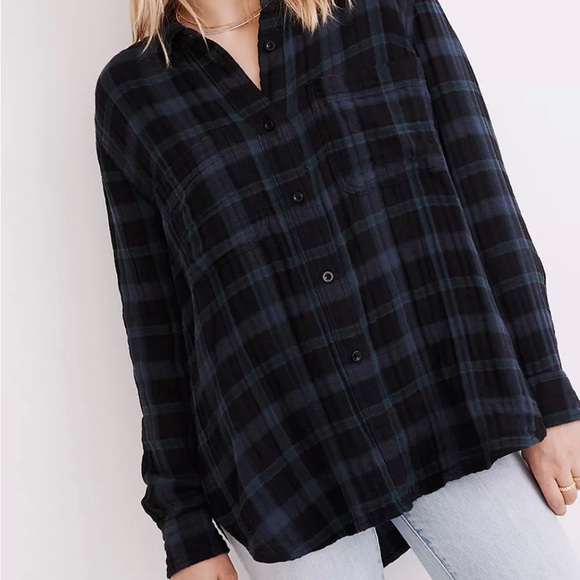 Madewell boyfriend button up flannel - Picture 3 of 4